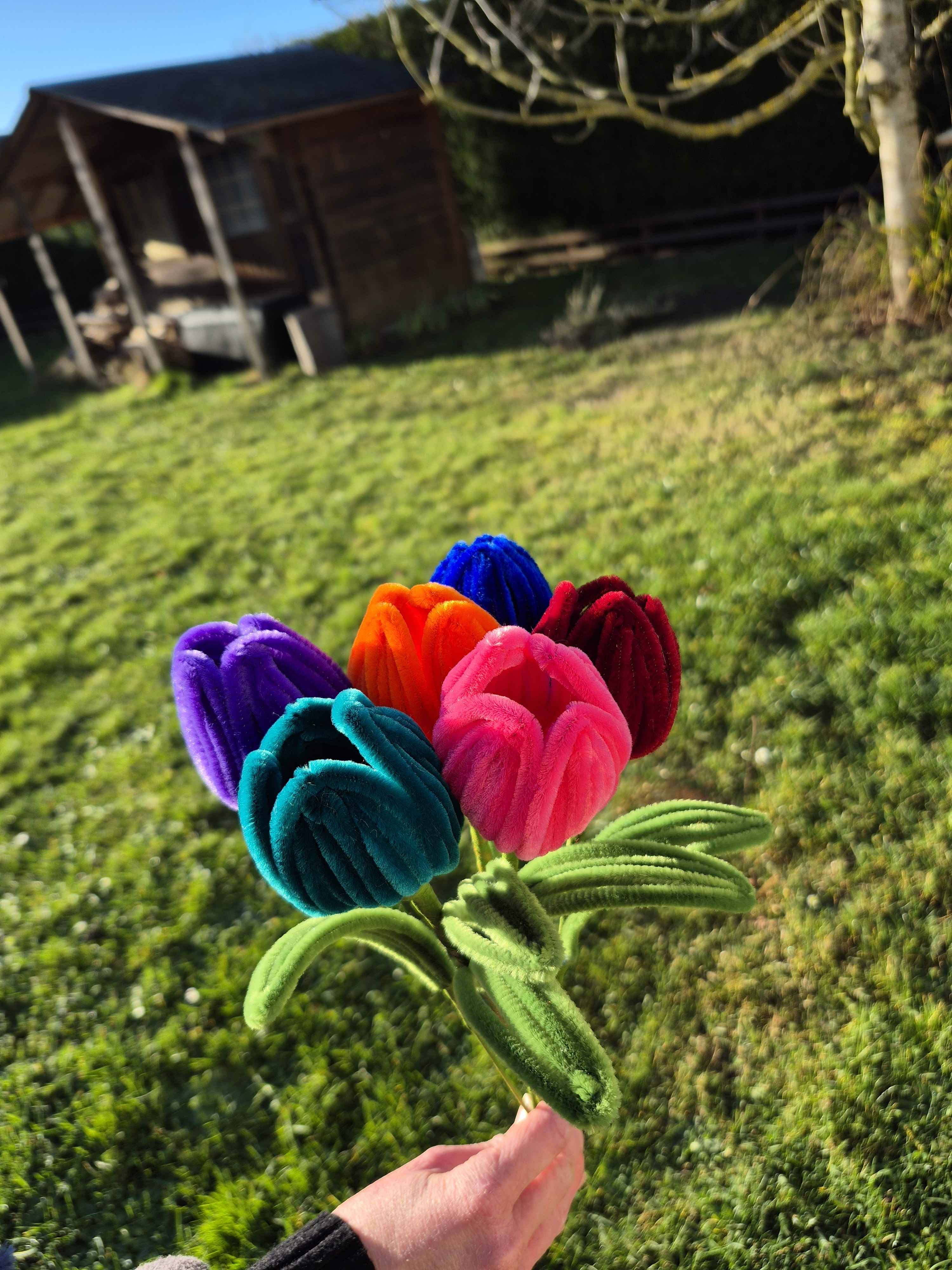 Tulipe fil chenille
