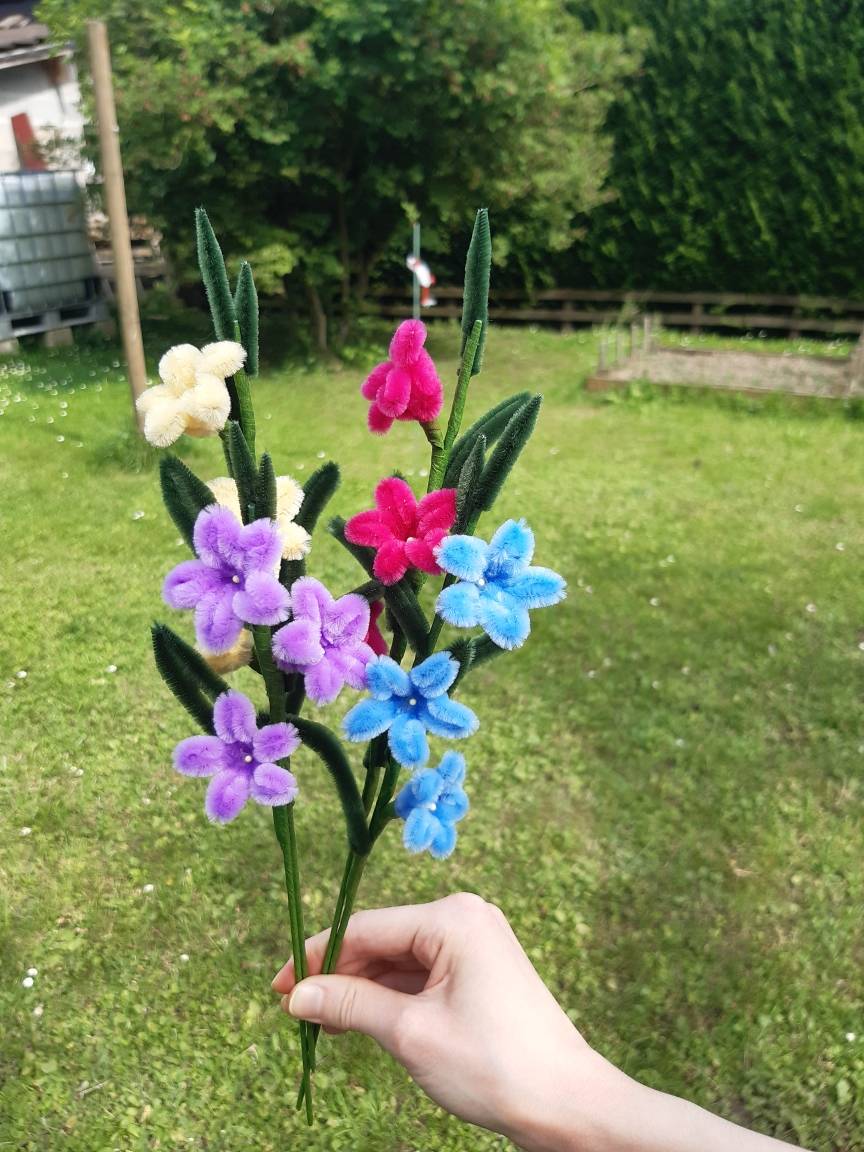 Petites fleurs fil chenille